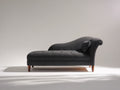 Chaise longue - tessuto-legno - 170x76x82 cm - grigio antracite - stile classico contemporaneo