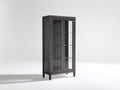 Vetrina - Legno-Vetro - 85x38x175 cm - Grigio antracite - Stile moderno