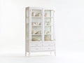 Vetrina - Legno-Vetro-Metallo - 94x40x186 cm - Bianco - Stile contemporaneo